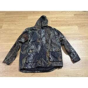 Stearn’s Dry Wear Men’s Sz.L Mossy Oak Break Up Hooded Hunting Outdoors Jacket